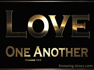 Romans 13:8 Love One Another (brown)